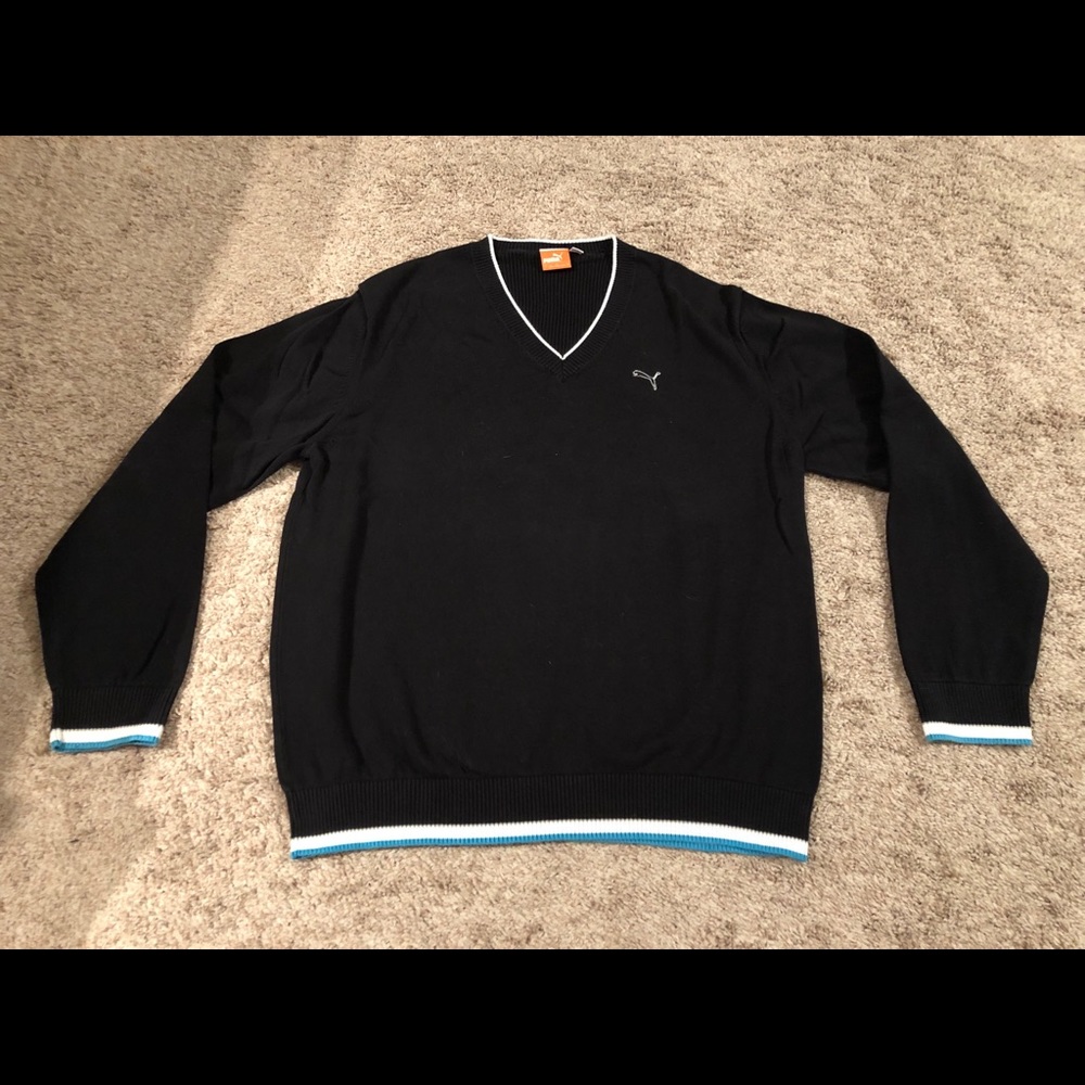 Puma Golf Evoknit V Neck Warmcell Ribbing Sweater